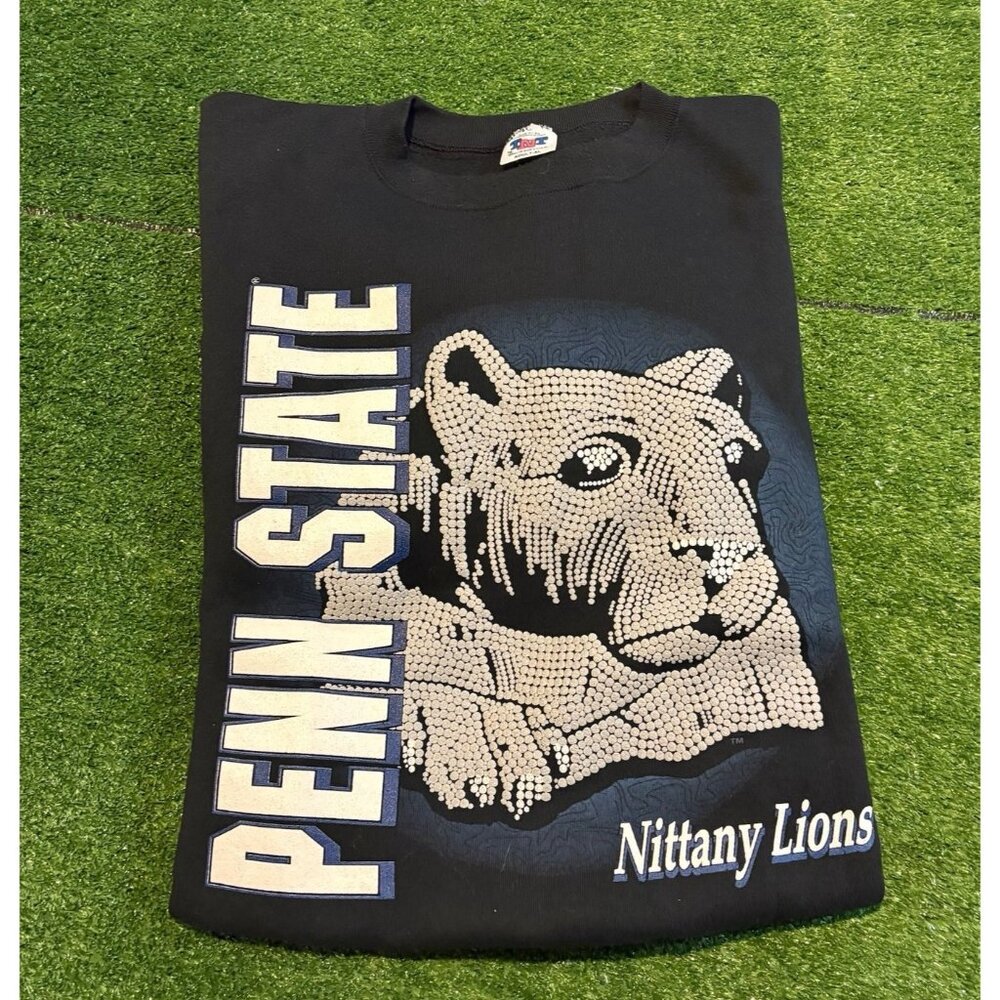 Vintage Penn State Nittany Lions sweatshirt mens XL black crewneck football 27